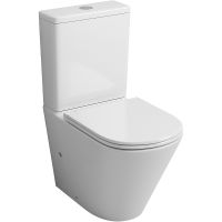 Унитаз компакт Grossman Tornado GR-4450SQ Белый глянцевый с бачком и сиденьем Микролифт — фото 1, Напольные унитазы