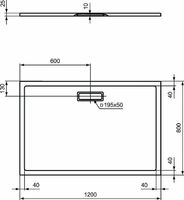 Акриловый поддон для душа Ideal Standard Ultraflat New 120х80 T446901 Белый — фото 5, Акриловые душевые поддоны