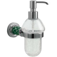 Дозатор для жидкого мыла Boheme Murano 10912-GR-CR Хром Бирюзовый — фото 1, Дозаторы
