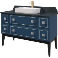 Тумба под раковину Caprigo Metropol 125 13716.30-061.CRM.00.20/020.05 Синяя матовая — фото 1, Тумбы под раковину