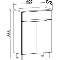Тумба Runo Парма 60 00-00001041 Белый — фото 5, Мебель для ванной