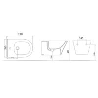 Биде Boheme Avva 974-B подвесное Черное матовое — фото 4, Биде