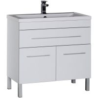 Тумба с раковиной Aquanet Верона 90 213032 Белая — фото 1, Тумбы с раковиной