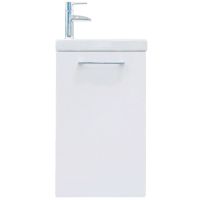 Тумба под раковину 1MarKa Ноктюрн 40П Белый глянец — фото 1, Тумбы под раковину