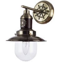 Настенный светильник Artelamp Sailor A4524AP-1AB Прозрачный Античная бронза — фото 1, Светильники