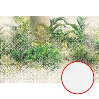 Фреска Ortograf Oasis 32725 Фактура бархат FX Флизелин (4*2,7) Бежевый/Зеленый, Листья/Геометрия арт-32725 (бархат FX) — фото 1, Фрески