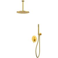 Душевая система Whitecross Y brushed gold YSET12GLB Брашированное золото — фото 1, Душевое оборудование. Душевая программа