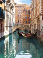 Фреска Ortograf Венеция 5883 Фактура бархат FX Флизелин (2*2,7) Оранжевый/Синий, Город — фото 2, Фрески