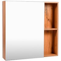 Зеркальный шкаф VIANT Бостон 60 VBOS60-ZSH Дуб Вотан — фото 7, Зеркальные шкафы в ванную