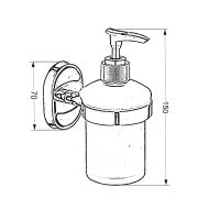 Дозатор для жидкого мыла Ростовская Мануфактура Сантехники A6022 Хром — фото 3, Дозаторы