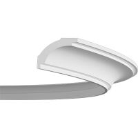 Карниз гибкий Европласт 1.50.160 2000x51x70 мм — фото 1, Карнизы