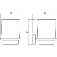 Стакан для зубных щеток Schein Klimt 9231MB Черный матовый — фото 2, Мыльницы