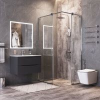 Товар: Зеркало Bond Cube 80x80 M44ZE-8080 с подсветкой с сенсорным выключателем - фото 3 Зеркало Bond Cube 80x80 M44ZE-8080 с подсветкой с сенсорным выключателем — фото 3, Зеркала в ванную комнату