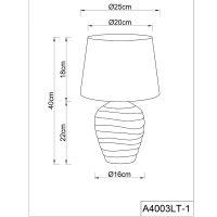 Настольная лампа Artelamp Korfu A4003LT-1CC Белый Хром — фото 4, Настольные лампы