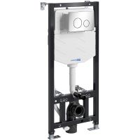 Инсталляция WasserKRAFT Aller 10TLT.010.ME.CH02 для унитаза с клавишей смыва Хром — фото 1, Инсталляции