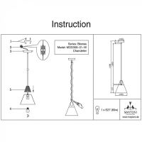 Подвесной светильник Maytoni Pendant Bicones P359-PL-220-C Серый Дерево светлое — фото 4, Подвесные светильники