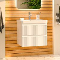 Товар: Тумба с раковиной Brevita Victory 60 УТ000015990 подвесная Белая матовая - фото 5 Тумба с раковиной Brevita Victory 60 УТ000015990 подвесная Белая матовая — фото 5, Мебель для ванной