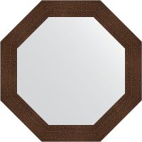 Зеркало Evoform Octagon 77х77 BY 3807 в багетной раме - Бронзовая лава 90 мм — фото 1, Мебель для ванной