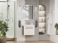 Товар: Тумба с раковиной Misty Сканди 60 УТ000023184 подвесная Белый Дуб крафт золотой Антрацит - фото 7 Тумба с раковиной Misty Сканди 60 УТ000023184 подвесная Белый Дуб крафт золотой Антрацит — фото 7, Мебель для ванной