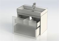 Тумба с раковиной Aquanet Нью-Йорк 70 213935 подвесная Орех — фото 13, Тумбы с раковиной