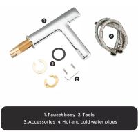 Смеситель для раковины Gappo G1052-80 Хром — фото 14, Смесители для раковины