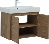 Тумба под раковину Aquanet Nova Lite 75 298852 подвесная Дуб рустикальный — фото 12, Мебель для ванной