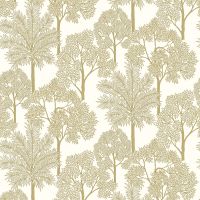 Обои Grandeco Arcadia A 71301 Винил на флизелине (0,53*10,05) Белый/Бежевый, Деревья — фото 1, Обои для стен