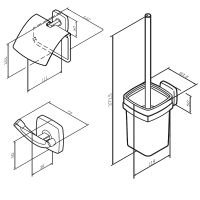 Набор аксессуаров для ванной AM.PM Gem AK90T1703W Хром — фото 22, Наборы аксессуаров для ванной комнаты