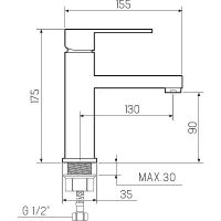 Смеситель для раковины Ростовская Мануфактура Сантехники SL144-001F Хром — фото 5, Смесители