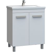 Тумба под раковину Vigo Nova 70 tn.NOV.MIR.70.2D Белая — фото 1, Тумбы под раковину