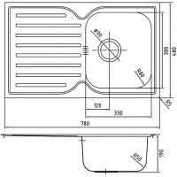 Товар: Кухонная мойка Iddis Strit S 78 STR78SDi77S Сатин - фото 11 Кухонная мойка Iddis Strit S 78 STR78SDi77S Сатин — фото 11, Кухонные мойки