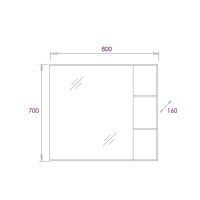 Товар: Зеркальный шкаф Onika Легран 80.00У 208092 Дуб галифакс - фото 6 Зеркальный шкаф Onika Легран 80.00У 208092 Дуб галифакс — фото 6, Мебель для ванной