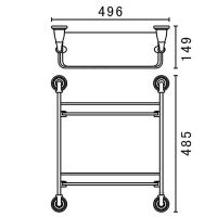 Стеклянная полка Art&Max Bianchi AM-3684AW-Do Золото — фото 2, Полки для ванной и душа