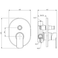 Товар: Смеситель для душа Cezares Glam GLAM-VDIM-NOP Черный матовый - фото 2 Смеситель для душа Cezares Glam GLAM-VDIM-NOP Черный матовый — фото 2, Смеситель для душа