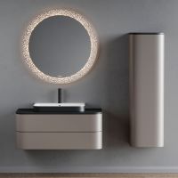 Шкаф пенал Duravit Happy D 2 Plus 40 R HP1261R9292 подвесной Stone Grey Satin Matt — фото 3, Пеналы для ванной комнаты