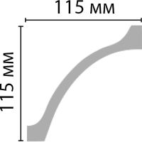Карниз Decomaster 96265 2400x115x115 мм — фото 2, Карнизы