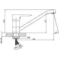 Смеситель для кухни Orange Boni M15-000cr Хром — фото 8, Смесители для кухни