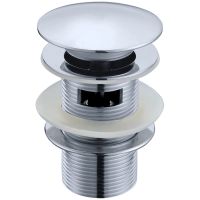 Донный клапан Boheme Brillante 612/2 click-clack с переливом Хром — фото 1, Донные клапаны