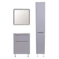 Товар: Тумба под раковину Style Line Бергамо 60 СС-00002309 Серая антискрейч - фото 5 Тумба под раковину Style Line Бергамо 60 СС-00002309 Серая антискрейч — фото 5, Мебель для ванной