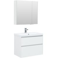 Тумба под раковину Aquanet Гласс 80 238361 подвесной Белая — фото 3, Мебель для ванной