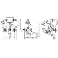 Товар: Смеситель для ванны Boheme Tradizionale Oro 293-Ceramic Золото - фото 2 Смеситель для ванны Boheme Tradizionale Oro 293-Ceramic Золото — фото 2, Смесители