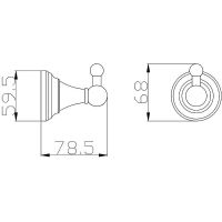 Крючок Rav Slezak Morava MKA0100B Белый — фото 2, Крючки для полотенец