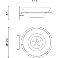 Мыльница Aquatek Оберон AQ4203CR Хром — фото 2, Мыльницы