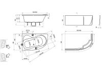 Акриловая ванна Ravak Rosa II 160x95 L C571000000 без гидромассажа — фото 4, Акриловые ванны
