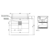 Тумба под раковину Aquanet Вега 80 308334 подвесная Белый глянец — фото 17, Мебель для ванной