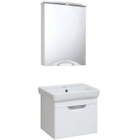 Зеркальный шкаф Runo Ибица 50 R 00000001075 с подсветкой Белый — фото 2, Зеркальные шкафы в ванную