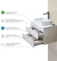 Тумба под раковину Vigo Urban 60 tp.URB.60.2Y подвесная Белая — фото 6, Мебель для ванной