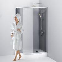 Душевой уголок AM.PM Like Solo Slide 120х80 W83G-302U120CG64 профиль Хром матовый стекло тонированное — фото 6, Душевые уголки