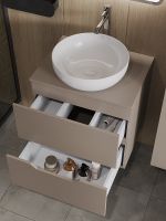 Товар: Тумба с раковиной Orange Line 60 Li-60TuLMDF+B07-420W подвесная Латте матовый - фото 4 Тумба с раковиной Orange Line 60 Li-60TuLMDF+B07-420W подвесная Латте матовый — фото 4, Тумбы с раковиной