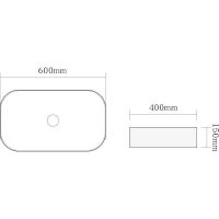 Раковина SantiLine 60 SL-1017MW Белая матовая — фото 2, Раковины накладные